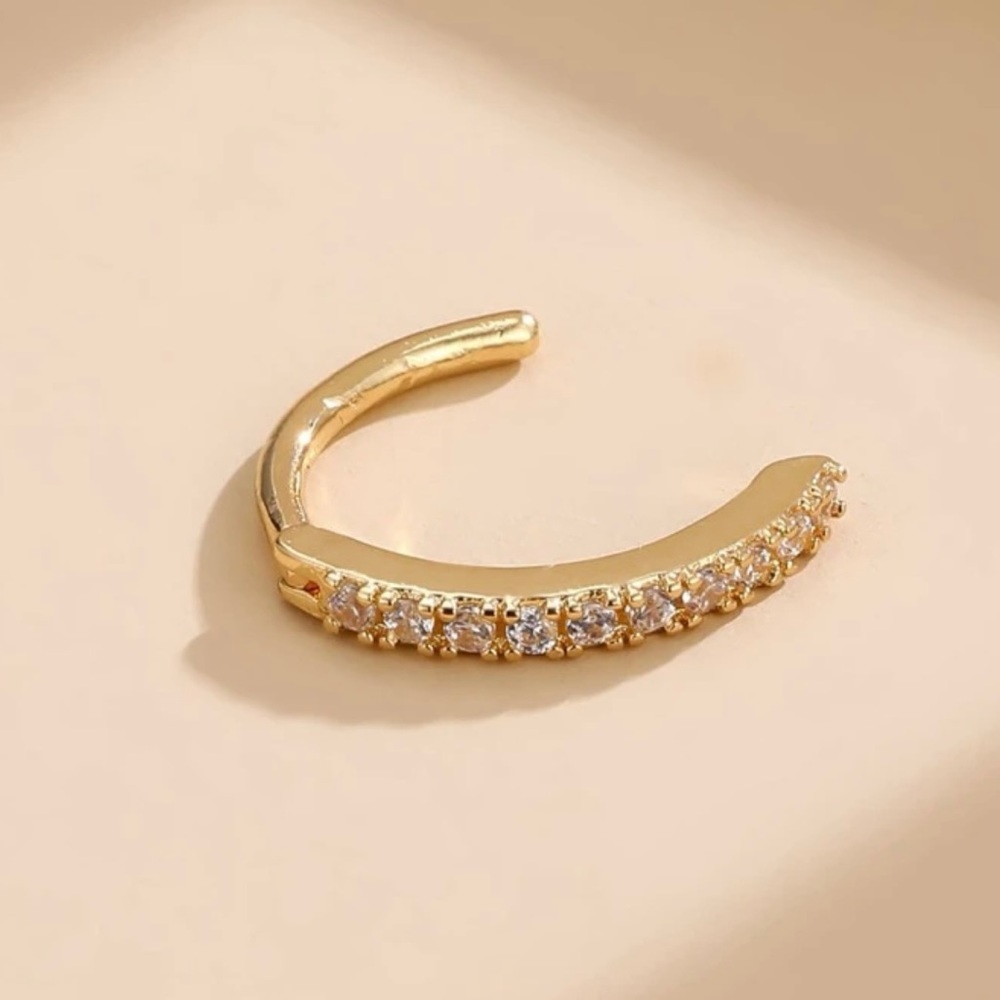 🆕 Simple Rhinestone Decor Clicker Navel Belly Button Ring Body Jewelry - Picture 3 of 6